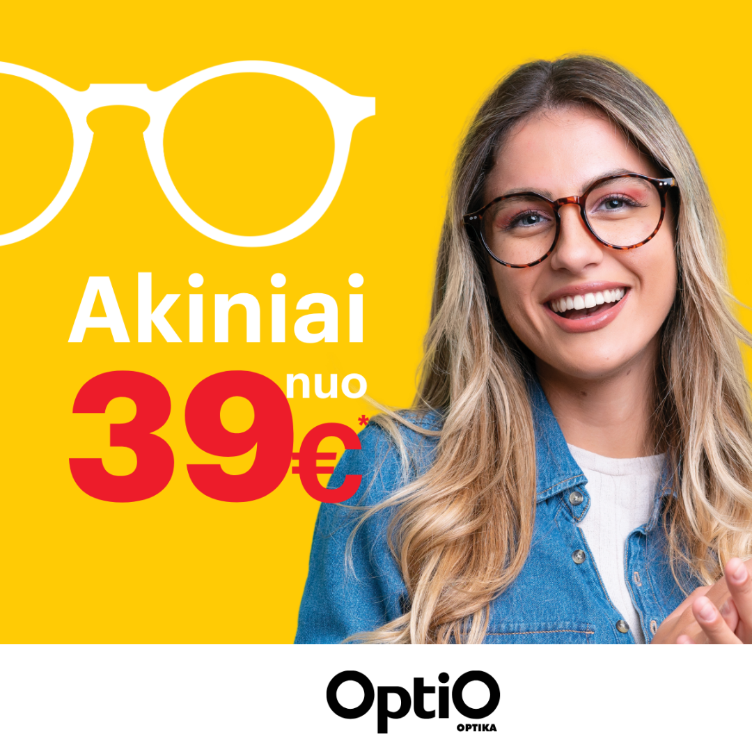 Matykite ryškiau ir išleiskite mažiau! OPTIO optikoje – išskirtinė kaina korekciniams akiniams.