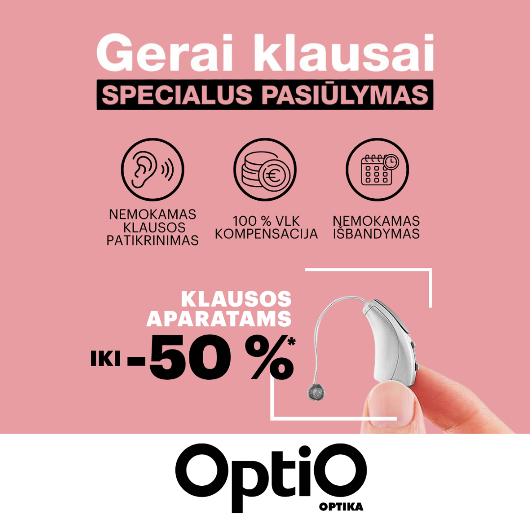OPTIO. Nemokamas klausos patikrinimas optikoje